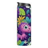 Kleurrijke Schattigee Baby Dinosaurs Tumbler Thermosbeker (Geroteerd rechts)