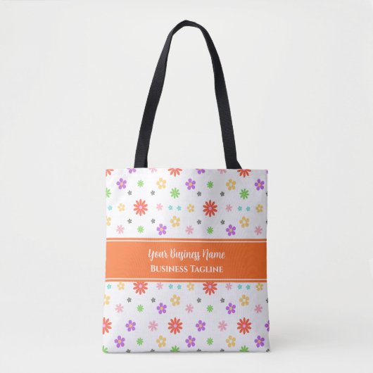 Kleurrijke Schattigee Bloemen Naadloze Patroon Bus Tote Bag (Voorkant)