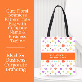 Kleurrijke Schattigee Bloemen Naadloze Patroon Bus Tote Bag