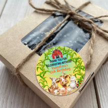 Kleurrijke Schattigee boerderijdieren rode schuur