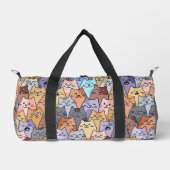 Kleurrijke Schattigee Cat Crowd Pattern Whimsical Plunjezak (Voorkant)