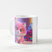 Kleurrijke Schattigee Cat Mok – fleur je dag op! (Voorkant links)