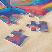Kleurrijke Schattigee Dolfijn Legpuzzel (Zijkant)