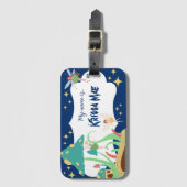 Kleurrijke Schattigee Fairy Kinder naam Bagagelabe Bagagelabel (Voorkant (verticaal))