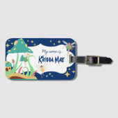 Kleurrijke Schattigee Fairy Kinder naam Bagagelabe Bagagelabel (Voorkant (horizontaal))