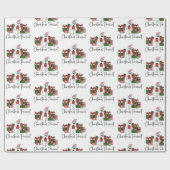 Kleurrijke Schattigee Funny Christmas Cadeaupapier (Vlak)