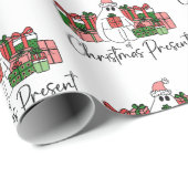 Kleurrijke Schattigee Funny Christmas Cadeaupapier (Rol Hoek)