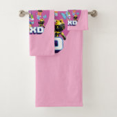 Kleurrijke Schattigee Gamer Sticker voor Kinderen, Bad Handdoek (Insitu)