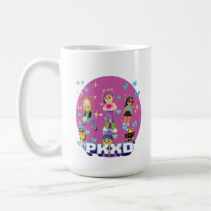 Kleurrijke Schattigee Gamer Sticker voor Kinderen, Koffiemok