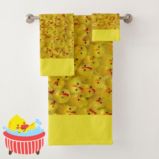 Kleurrijke Schattigee gele paaskuiken Patroon Mode Bad Handdoek