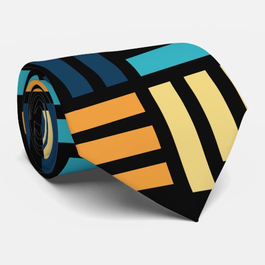 Kleurrijke Schattigee Geometrische Patroon stropda Stropdas (Opgerold)