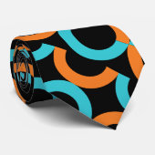 Kleurrijke Schattigee Geometrische Patroon stropda Stropdas (Opgerold)