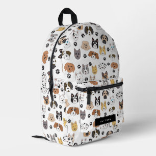 Kleurrijke Schattigee Grappige Honden & Dog Paw Cu Bedrukte Rugzak