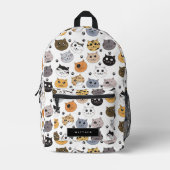 Kleurrijke Schattigee Grappige Katten & Paw Aangep Bedrukte Rugzak (Voorkant)