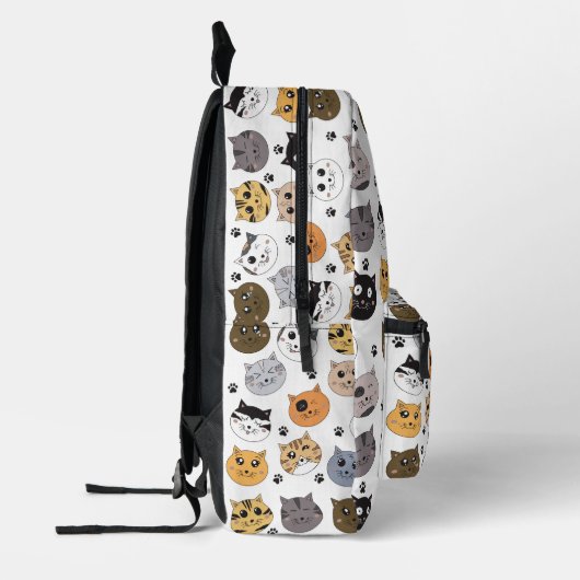 Kleurrijke Schattigee Grappige Katten & Paw Aangep Bedrukte Rugzak (Links)
