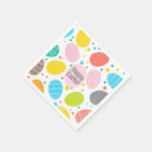 Kleurrijke Schattigee HAPPY EASTER Eggs Fun Servet (Hoek)