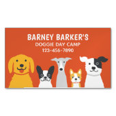 Kleurrijke Schattigee Huishonden | Dierendiensten Magnetisch Visitekaartje (Voorkant)