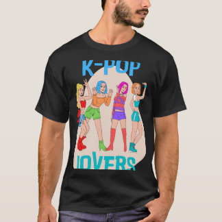 Kleurrijke Schattigee K-Pop liefhebbers T-shirt