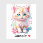 Kleurrijke Schattigee Kawaii Kitten Sticker (Vel)