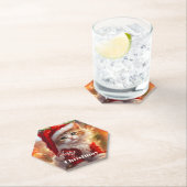 Kleurrijke Schattigee kitten kerst Kartonnen Onderzetters (Insitu)