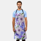 Kleurrijke Schattigee Lavendel Daisies Lilacs Bloe Schort (Gedragen)