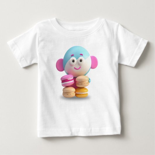 Kleurrijke Schattigee Macaron Babykleding (Voorkant)