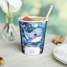 Kleurrijke Schattigee magische walvis Verjaardag