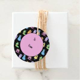 Kleurrijke Schattigee Monsters Bedankjes Labels