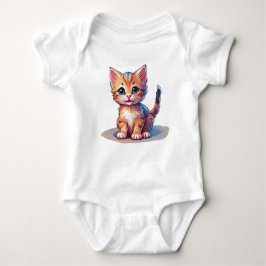 Kleurrijke Schattigee Oranje Kitten Baby Kitty Cat Romper