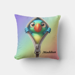 Kleurrijke Schattigee Parrot Kinder Kussen