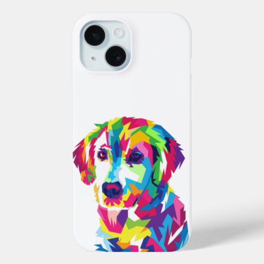 Kleurrijke Schattigee Puppy Dog Labrador Case-Mate iPhone Case (Achterkant)