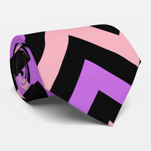 Kleurrijke Schattigee Stripes Pattern Stropdas (Opgerold)