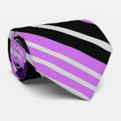 Kleurrijke Schattigee Stripes Pattern Stropdas (Opgerold)