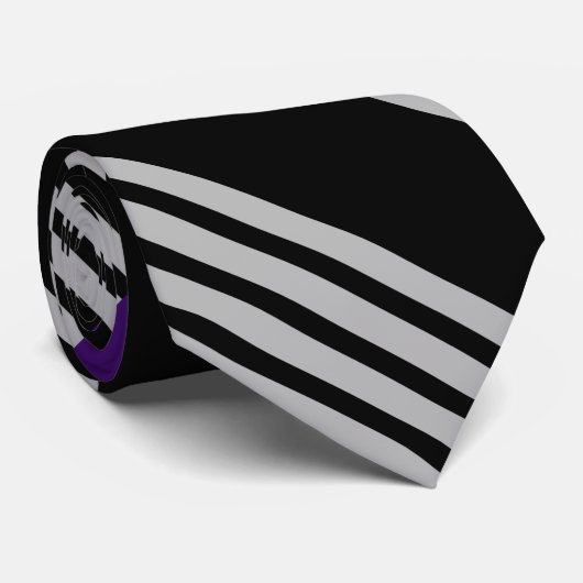 Kleurrijke Schattigee Stripes Pattern Stropdas (Opgerold)