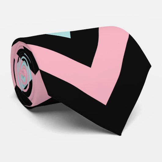 Kleurrijke Schattigee Stripes Pattern Stropdas (Opgerold)