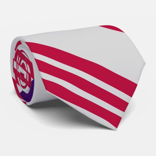 Kleurrijke Schattigee Stripes Pattern Stropdas (Opgerold)