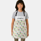 Kleurrijke Schattigee sushi chef gepersonaliseerd Schort (Insitu)