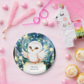 Kleurrijke Schattigee Uil Verjaardag Papieren Bordje (Feest)