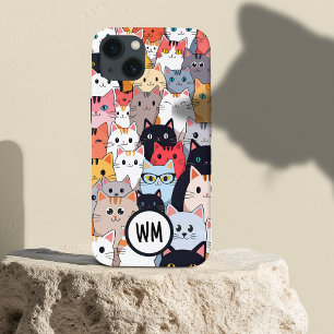 Kleurrijke Schattigee Warm Te veel Katten Custom N Case-Mate iPhone Case