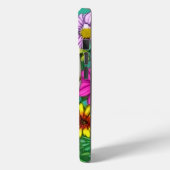 Kleurrijke schedel met bloemen Case-Mate iPhone case (Achterkant / Links)