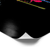 Kleurrijke schedel met hoofdtelefoon perfect poster (Hoek)