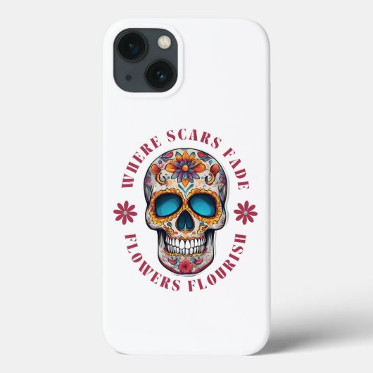 Kleurrijke schedel Motivatie & Inspirerend Case-Mate iPhone Case (Achterkant)
