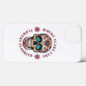 Kleurrijke schedel Motivatie & Inspirerend Case-Mate iPhone Case (Achterkant (horizontaal))