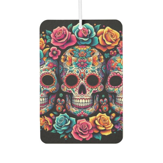 Kleurrijke schedels luchtverfrisser! luchtverfrisser (Voorkant)