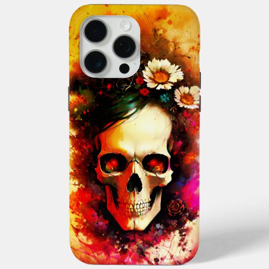 Kleurrijke schedels versierd met bloemen Case-Mate iPhone case (Achterkant)