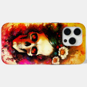 Kleurrijke schedels versierd met bloemen Case-Mate iPhone case (Achterkant (horizontaal))