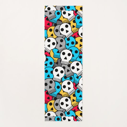 kleurrijke schedels yogamat (Voorkant)