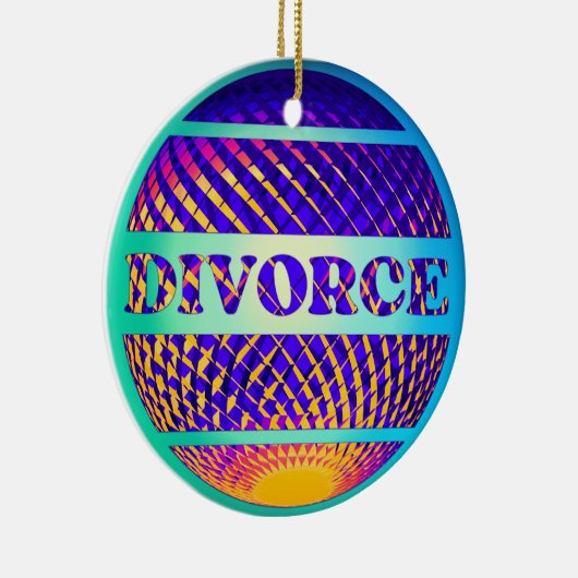 Kleurrijke scheiding disco bal keramisch ornament (Rechts)