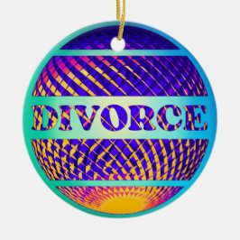 Kleurrijke scheiding disco bal keramisch ornament