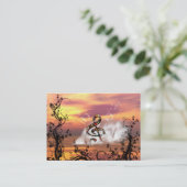 Kleurrijke schelp visitekaartje (Staand voorkant)